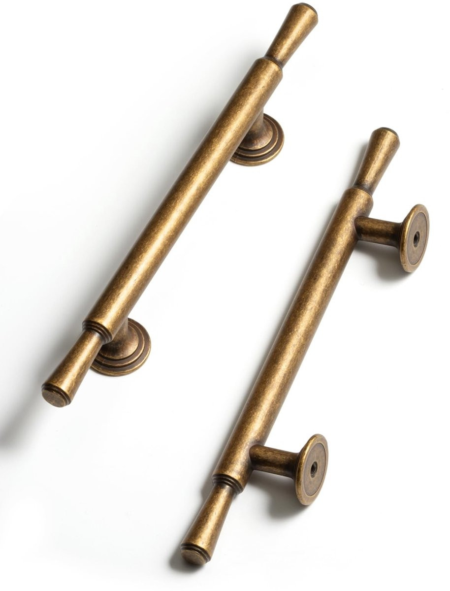 Antieke messing kastknoppen voor vintage lades en meubels 96mm