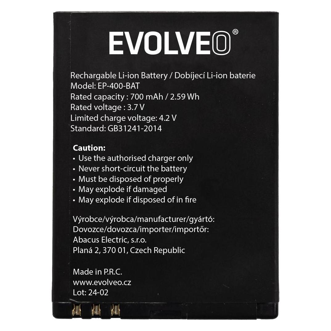 Evolveo Originalakku für EasyPhone ID/EG/XS EP-400/550/570 / 700 mAh (EP-400-BAT)