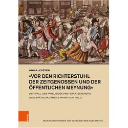 »vor den Richterstuhl der Zeitgenossen und der öffentlichen Meynung«, Fachbücher von Anna Joisten