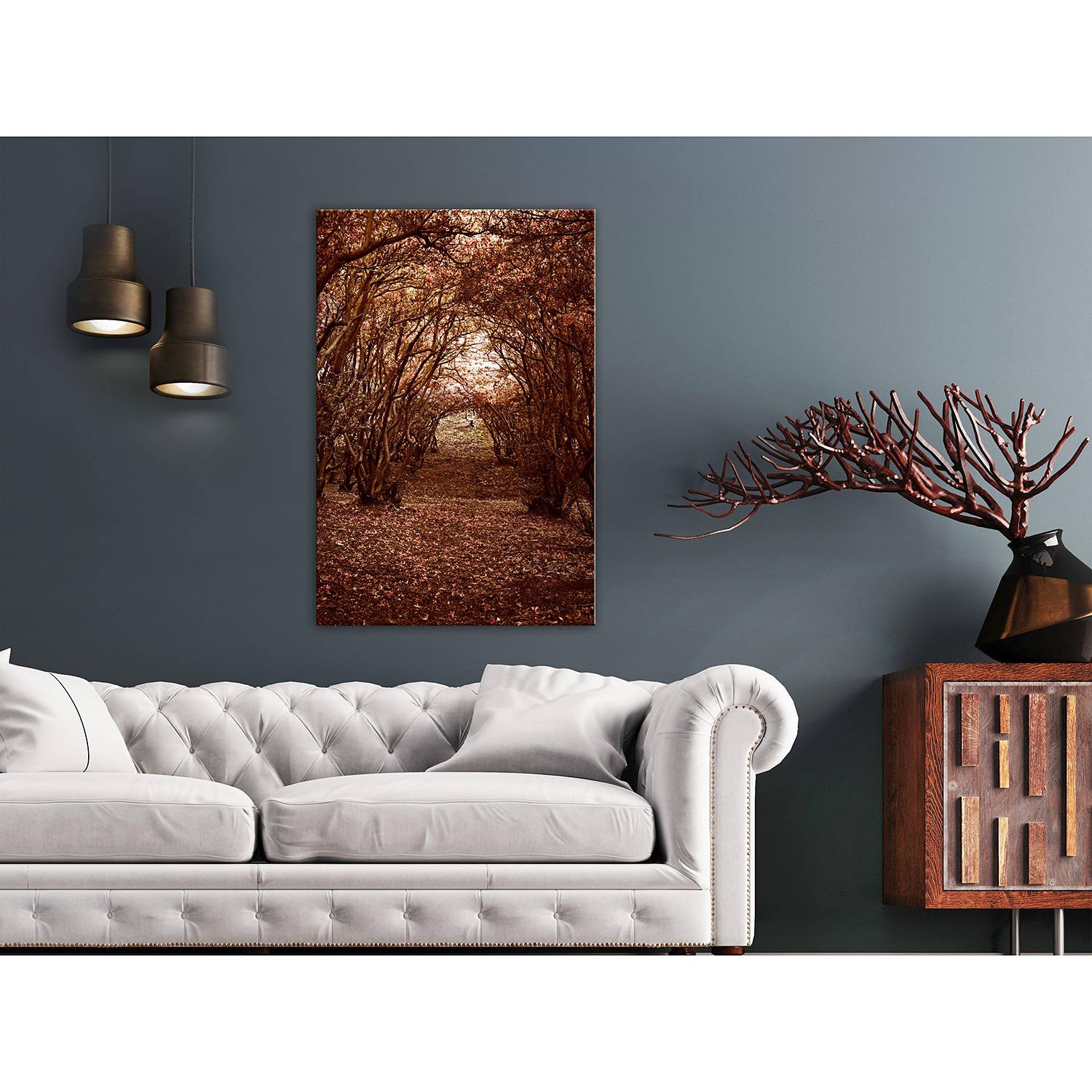 home24 Fulfilled Dreams abstracte wanddecoratie bruin 40 x 60 cm