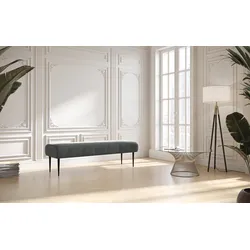 2,5-Sitzer HOME AFFAIRE "Amber", grau, B:139cm H:52cm T:54cm, 100% Polyester, Sofas, mit Knopfheftung,in verschieden Stoffarten