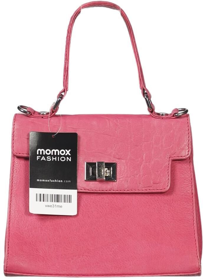 Marie Lund Damen Handtasche klein Leder, Pink, Leder - Second Hand