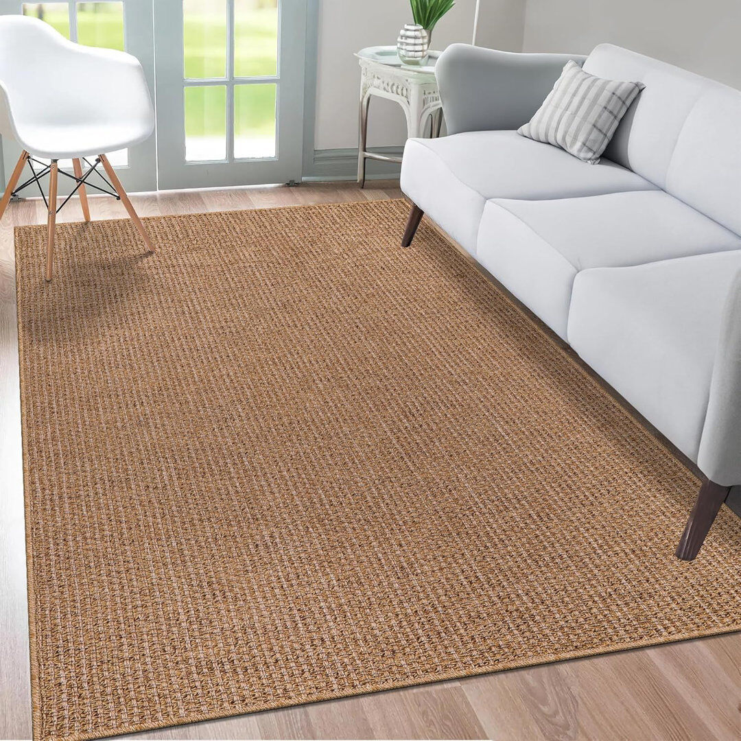 NETLINE HOME Non Slip Area Rugs Washable Carpet Pad Entryway Rug Weather Resistant Indoor and Outdoor Use 5004 Beige Rectangle 160 x 230 cm