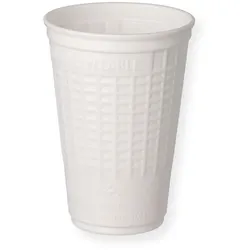 Nette 200 Glühweinbecher weiß mit Füllstrichen 0,2l und 0,25l