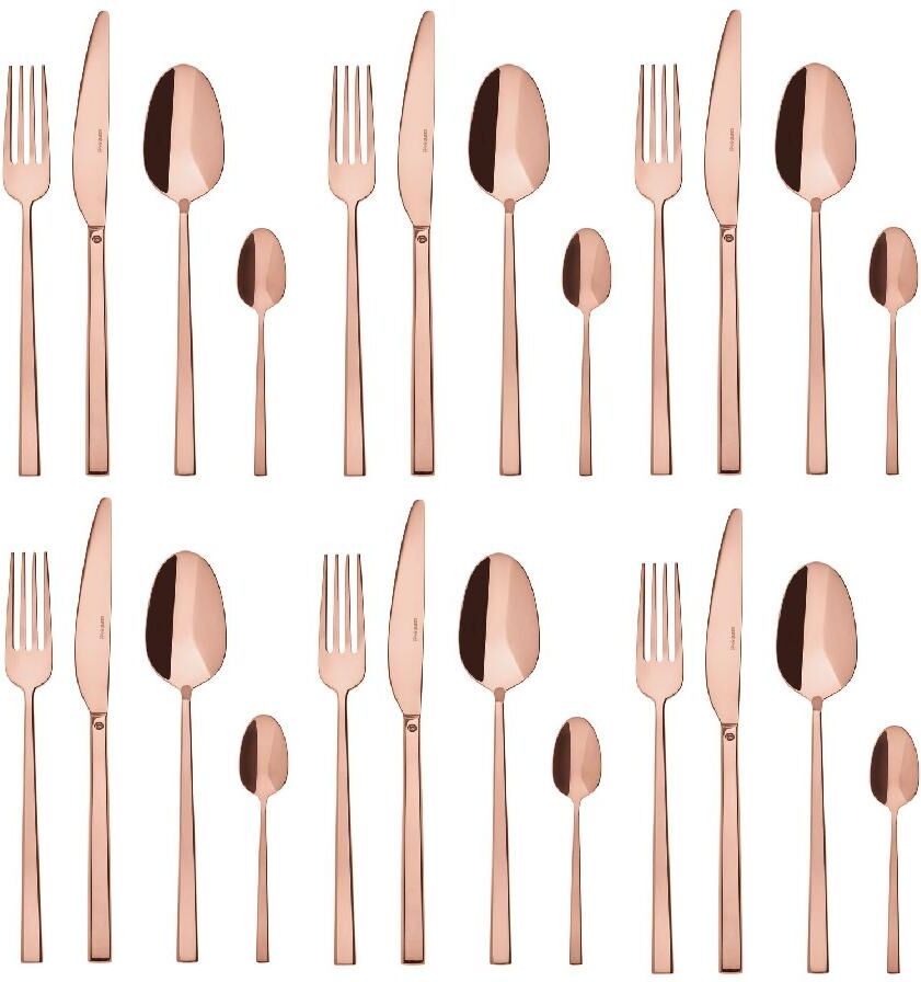 Besteck-Set SAMBONET "Rock 24-teilig", braun, Essbesteck-Sets, Besteck-Set braun Einheitsgröße