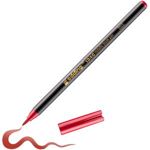 Edding Brush-Pen 1340 Metallic Pinselstift, rot, Pinselspitze flexibel, 1-3 mm