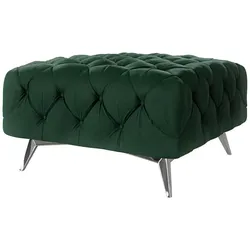 HOCKER Chesterfield Laura Flasche Grün Samt