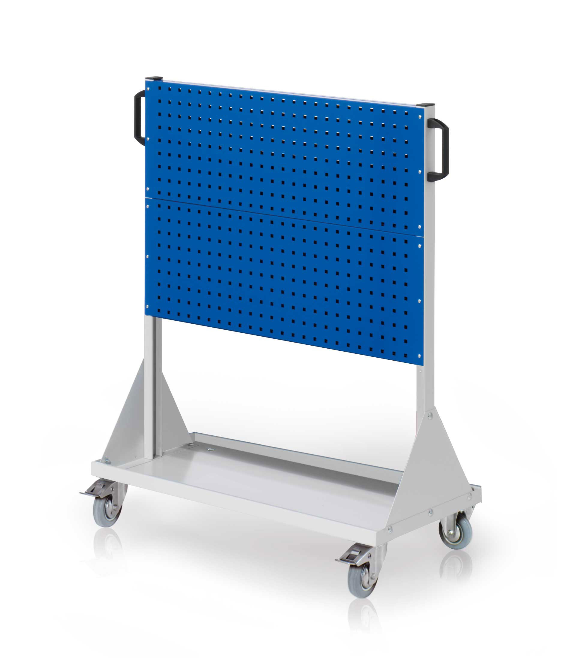Kappes Systeme Kappes RasterMobil® mobiler Arbeitsplatzschrank Größe #3 1230x1000x500mm - 4x Lochplatte - enzianblau