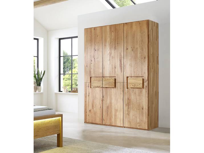 Massiver Drehtürenschrank 152cm Braun