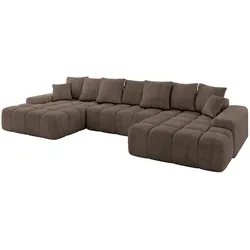 WOHNLANDSCHAFT ENSI-U - 353x164x69 cm Braun