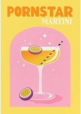 Inspired Living Colorful Cocktail Wall Art Set Trendy Bar Decor Prints For Stylish Home Bars 10 30x40cm