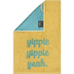 Gästetuch yippie yippie yeah. (BL 30x50 cm) - gelb - BL 30x50 cm