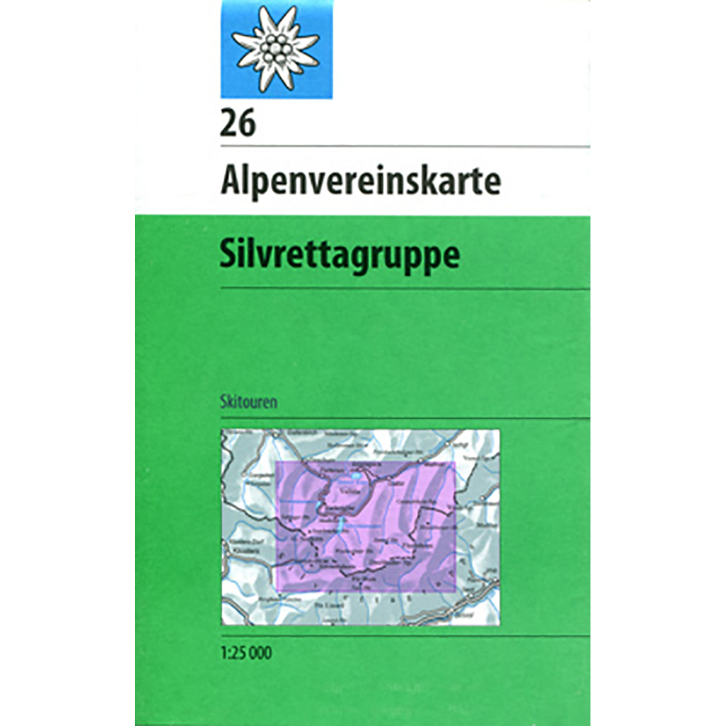 DAV AV-Karte 26 Silvrettagruppe, Skirouten Topografische Karten