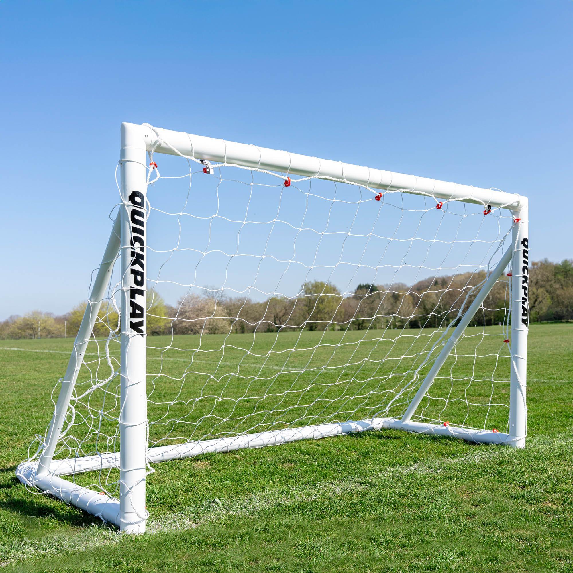Fußballtor für Kinder, weiß - 180x120 cm - Metall - Für Garten und Innenbereich
