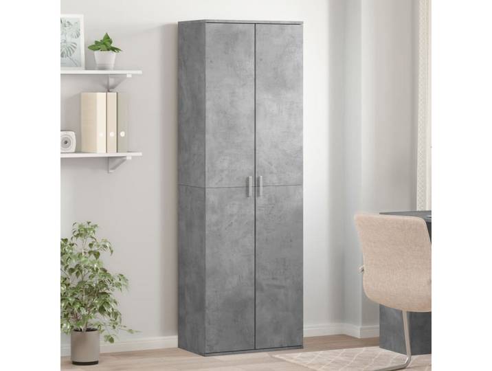 vidaXL Highboard, Highboard Betongrau 60x35x180 cm Holzwerkstoff