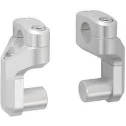 SW-Motech Vario-Lenkerverlegung für Ø 28 mm Lenker - Erhöhung/Verlegung variabel. Silbern.