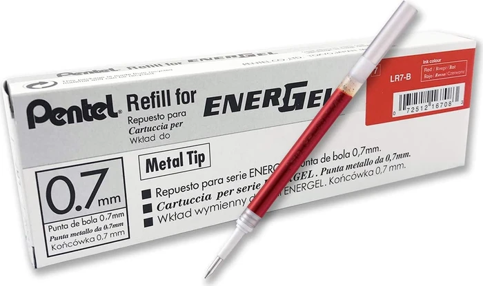 Pentel 12 EnerGel LR7 Gelschreiberminen rot