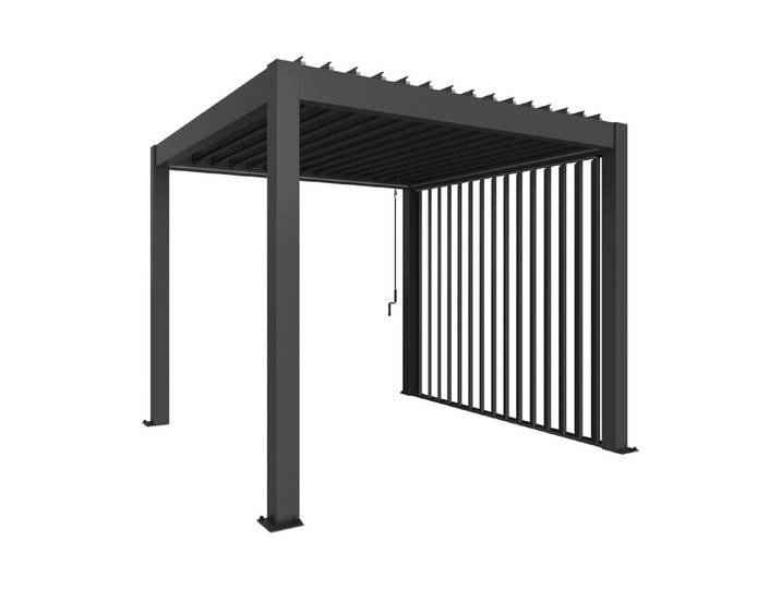 Biohort Lamellenseitenwand für Pergola 2m Dunkelgrau