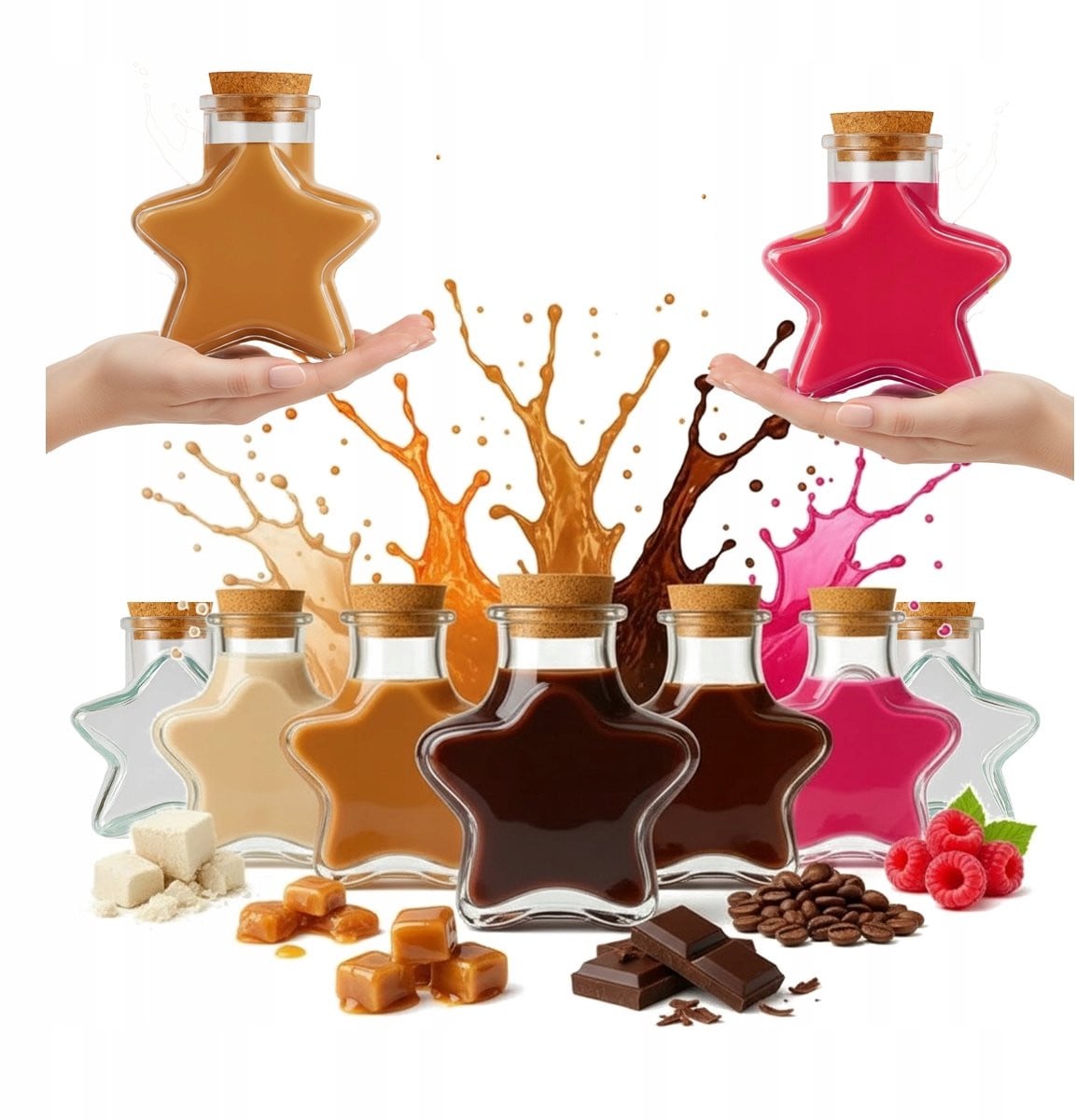 Bimberek STAR Serie Glazen Fles Stervorm - 280ml