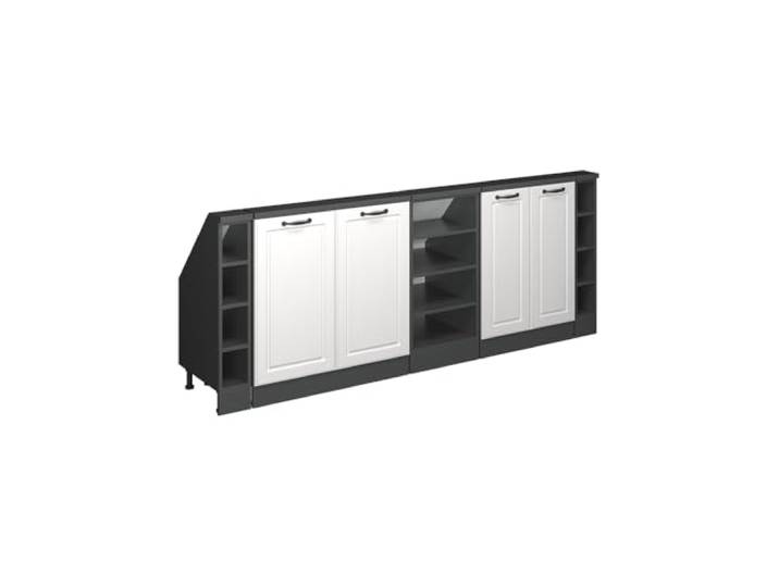 Vicco Keukenkast voor schuine wand R-Line , Wit Landhuis, 210 cm