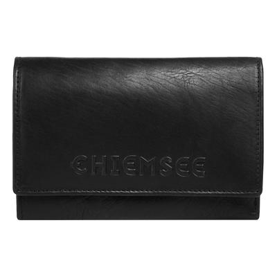 Geldbörse CHIEMSEE "CHIEMSEE Damen Geldbörse echt Leder", Damen, schwarz, Leder, leicht glänzend, unifarben, Kleinlederwaren, echt Leder