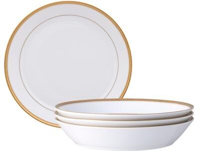 Noritake "Charlotta Set of 4 Coupe Dinner Bowls, 9-3/4"", 43 oz."