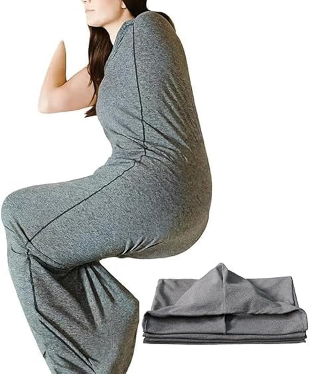 Merkloze Koeldeken compressieslaapzak - Ultralichte ademende stretchstof slaappod - Grijs - L (170 x 40 cm)