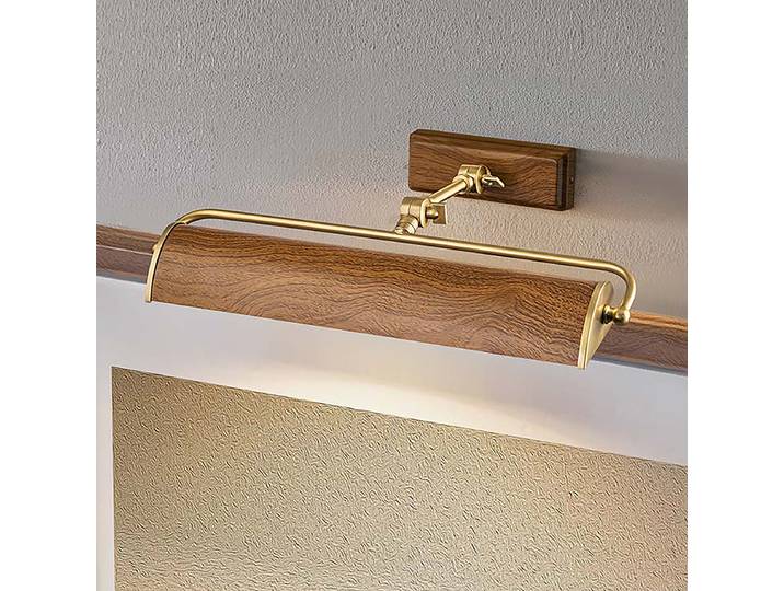Wandleuchte Winchflied 45cm Braun/Braun Stahl, lackiert E14