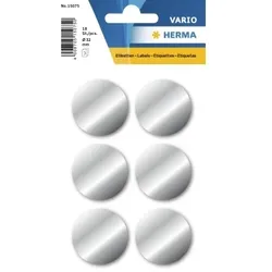 HERMA Schmucketikett 15075 rund 32mm silber 18 St./Pack.