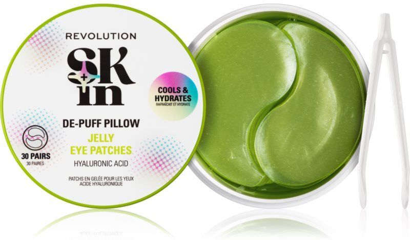 Revolution Skincare Skindividual Happy Hydrate De-Puff Hyaluronic Acid Jelly Eye Patches hydrating gel pads for the eye area 30 pc