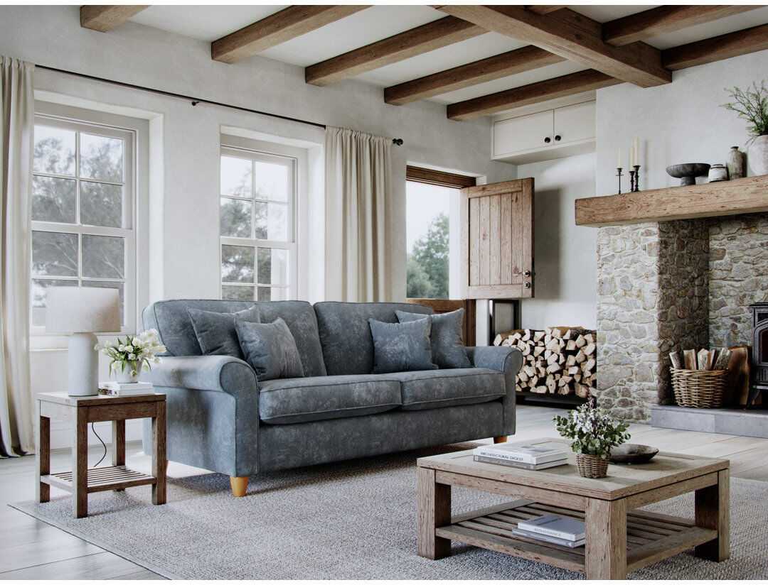 Lark Manor Clarkfield Sofa Blue 4
