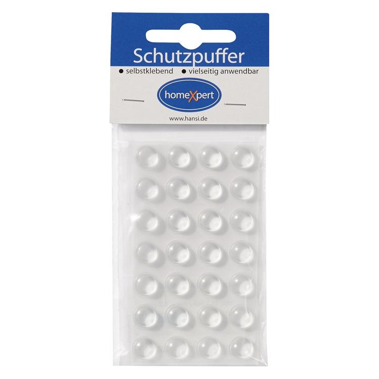 Hansi-Siebert Schutzpuffer Clear 11,1 mm Kunststoff transparent Linse selbstklebend (Anschlagdämpfer, 28 Stk.) (561111)