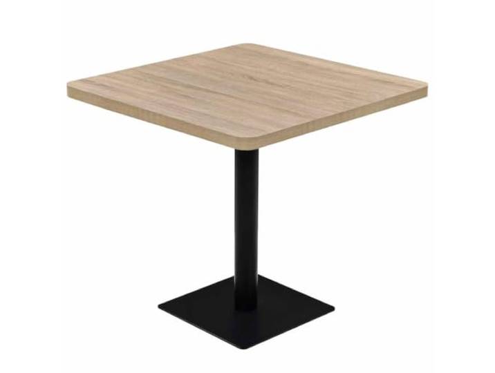 Tmriohed Bistrotisch Quadratisch 80x80x75 cm Esstisch Eichenoptik Kompakter Bartisch für Esszimmer, Restaurant und Café, mit robuster Stahlbasis und pflegeleichter Oberfläche.