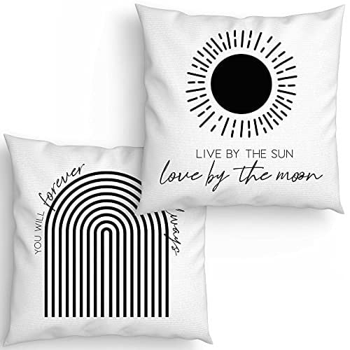 Set van 2 Canvas Kussenhoezen 40x40 cm - Live by the Sun