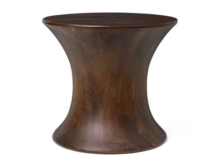 Ferm Living Spin runder Hocker 30 cm Mangoholz, Ø33,5x30 cm