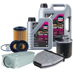 Inspektionspaket Mahle Filterpaket Liqui Moly 5W-30 für Mercedes GLK-CLASS (X204