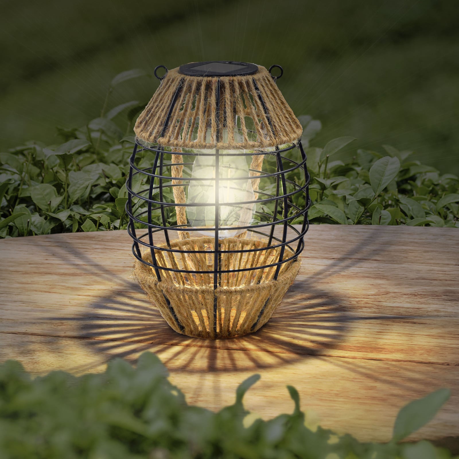 home24 Solarlamp bruin/zwart Ø 17cm