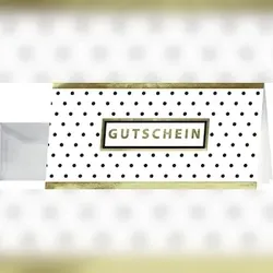 Sigel Gutschein-Karten inkl. transparenter Umschläge, Golden Glimmer, Glanzkarton