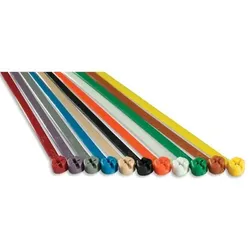 ABB TY523M-CLRS Ty-Rap Stahlnasenkabelbinder 92x2,3mm, 80N, mehrfarbig PA6.6,85°C, VPE 100, 10 Farben á 10 Stück 7TAG009070R0122  - 100 Stück