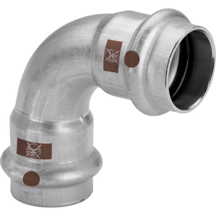 Viega Temponox Bogen 809676 35 mm, 90Grad, Stahl, nicht rostend, SC-Contur