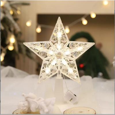 Inspire Select Glowing Star Christmas Tree Ornament Luminous Hanging Star Decoration For Holiday Home Decor style 1