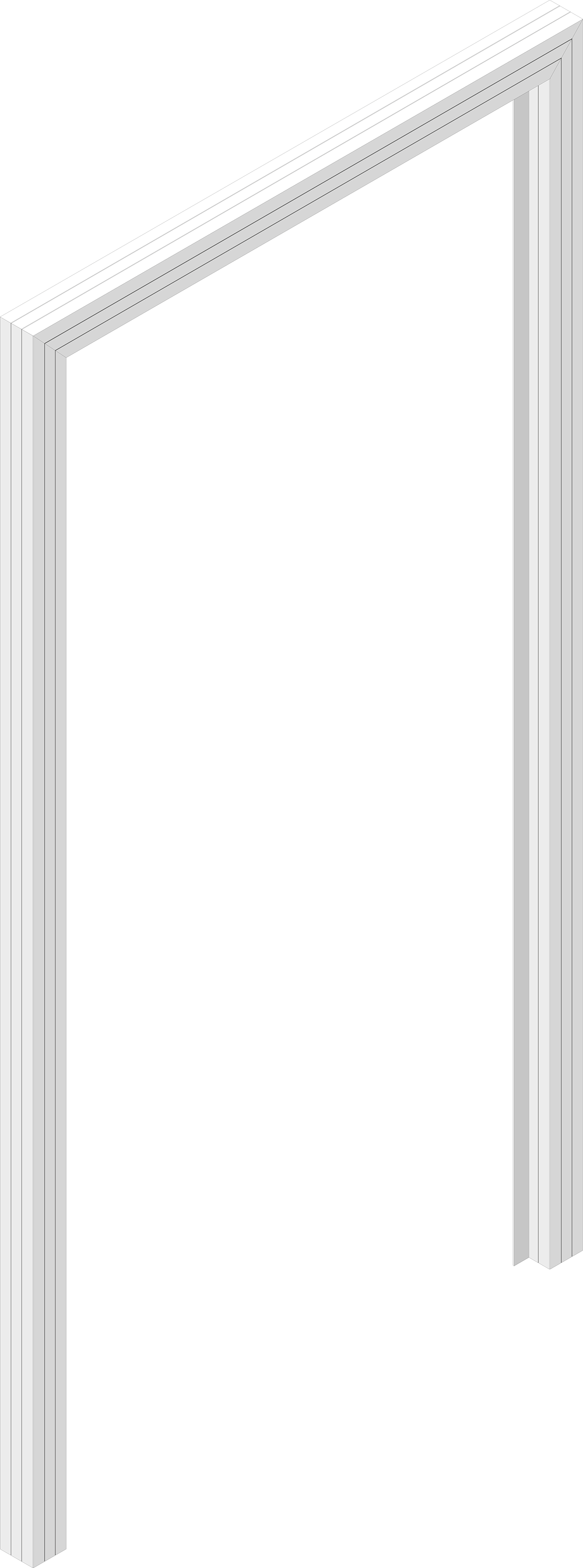 TETZNERJENT VETRO System-Türzarge Alu 1123 x 2700 mm, DIN-Rechts 16971372