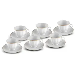 Karaca Bell Kaffeetassen-Set, 6 Personen, 90 ml