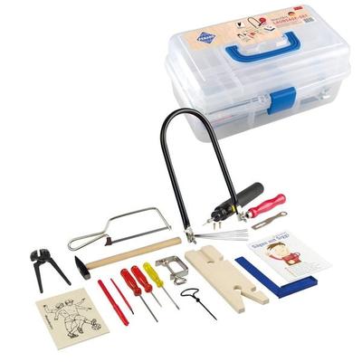 PEBARO 641S - Laubsäge-Set mit Stahlwerkzeugen und Bohrmaschine, mit Anleitungsheft