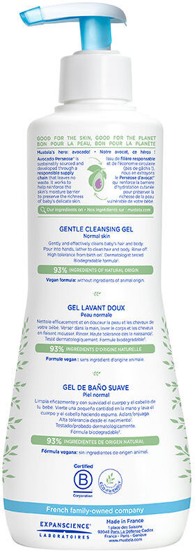 Mustela Gel de bain doux Bébé 500 ml