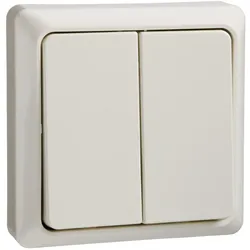 Elso 506250 Doppeltaster 42V/1A Aufputz RENOVIERUNG perlweiß