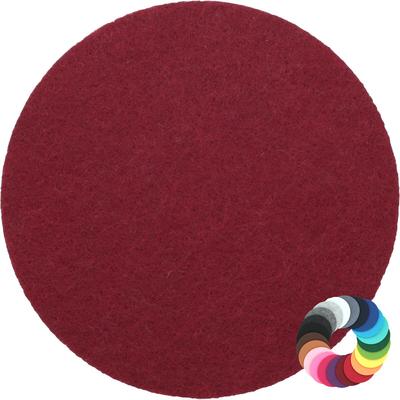 BIASTO - Premium Filz Untersetzer - rund 15cm - Farbe: bordeaux (HF003). Design Glas-Untersetzer für Getränke, Tisch, Bar, Tasse, Vase