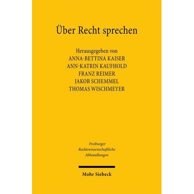 Über Recht sprechen, Taschenbuch von , Mohr Siebeck, 978-3-16-164649-2