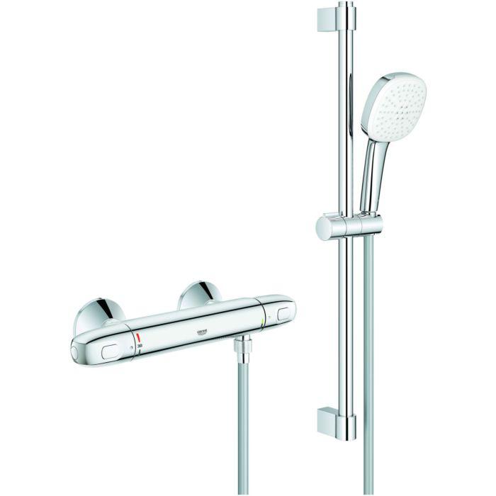 Grohe Grohtherm 1000 Wannenbatterie 34820005 mit Brausegarnitur 600mm, chrom