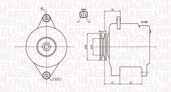 Magneti Marelli Generator 063731615010 Für Mitsubishi Nissan